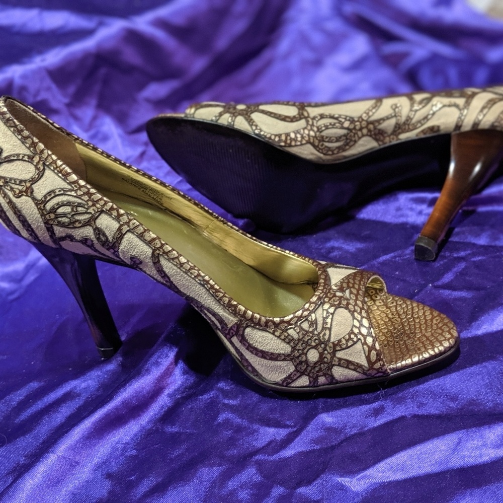 Carlos Santana's peeptoe slip on embellished heel7